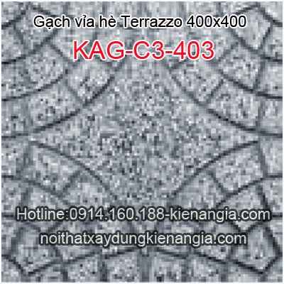 Gạch vỉa hè Terrazzo 400x400 KAG-C3-403