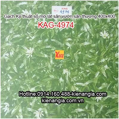 Gạch cỏ kỹ thuật số 40x40 sân vườn KAG-4974