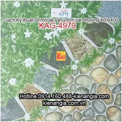 Gạch cỏ kỹ thuật số 40x40 sân vườn KAG-4979
