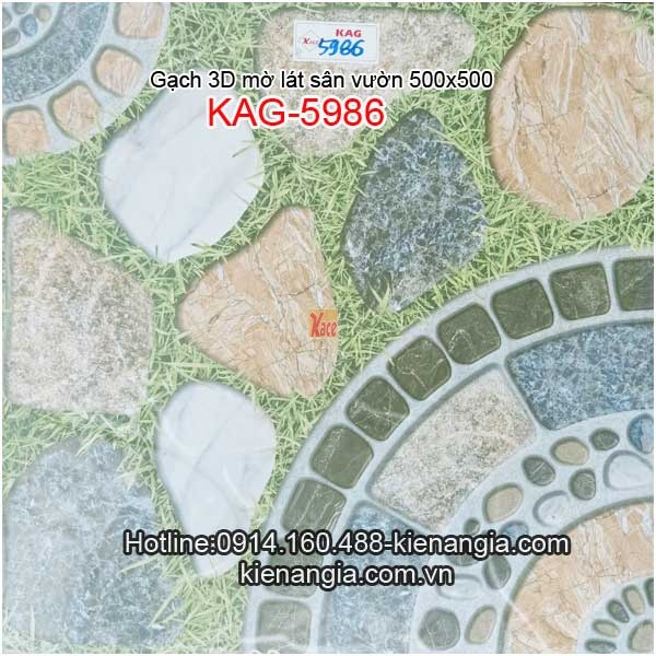 Gạch 3D mờ lát sân thượng,sân vườn 50x50 KAG-5986
