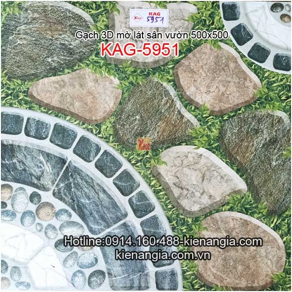 Gạch 3D mờ lát sân vườn cao cấp 50x50 KAG-5951