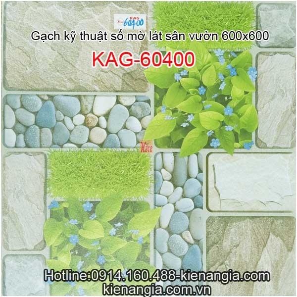 Gạch kỹ thuật số mờ lát sân vườn biệt thự 60x60 KAG-60400