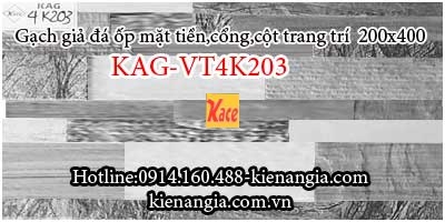 Gạch giả đá ốp vách cầu thang 200x400 KAG-VT4K203