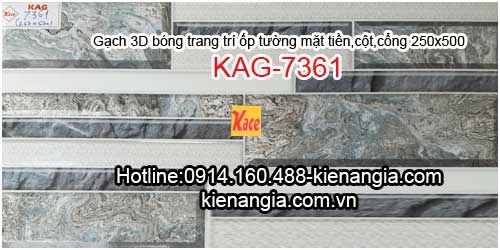 Gạch 3D ốp cột mặt tiền 250x500 KAG-7361