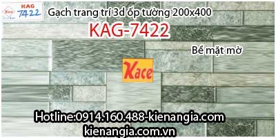 Gạch 3d mờ trang trí ốp tường 200x400 KAG-7422