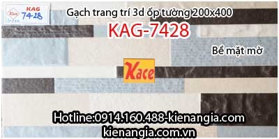 Gạch 3d mờ trang trí ốp tường 20x40 KAG-7428
