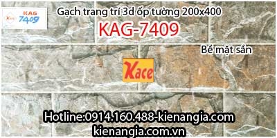 Gạch trang trí ốp tường bề mặt sần 20x40 KAG-7409