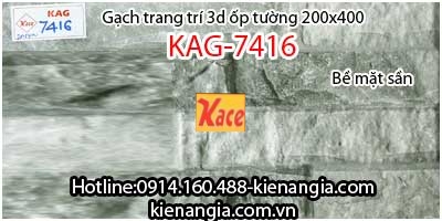 Gạch 3D bề mặt sần ốp tường bờ rào 200x400 KAG-7416