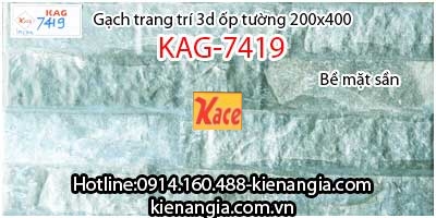 Gạch 3D bề mặt sần ốp tường trang trí 200x400 KAG-7419
