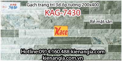 Gạch 3D giả đá sần trang trí 200x400 KAG-7430