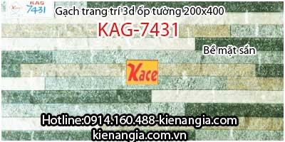 Gạch 3d trang trí bề mặt sần 200x400 KAG-7431