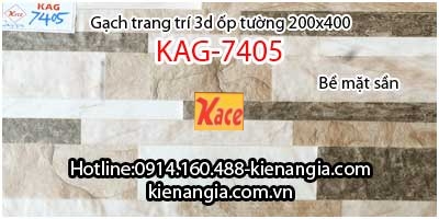 Gạch trang trí ốp tường bề mặt sần 20x40 KAG-7405