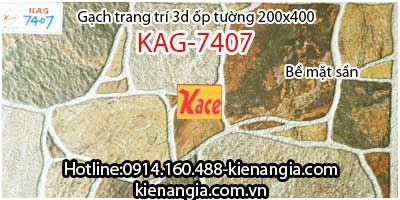 Gạch trang trí ốp tường bề mặt sần 20x40  KAG-7407
