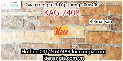 Gạch trang trí ốp tường bề mặt sần 20x40 KAG-7408