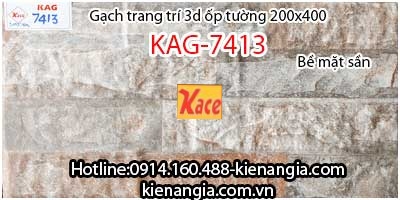 Gạch trang trí ốp tường bề mặt sần 20x40 KAG-7413