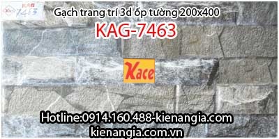 Gạch 3D bóng trang trí ốp tường 200x400 KAG-7463