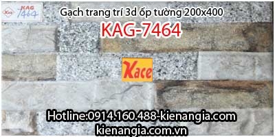 Gạch 3D bóng trang trí ốp tường 200x400 KAG-7464