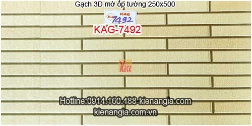 Gạch 3D mờ trang trí ốp tường 250x500 KAG-7492
