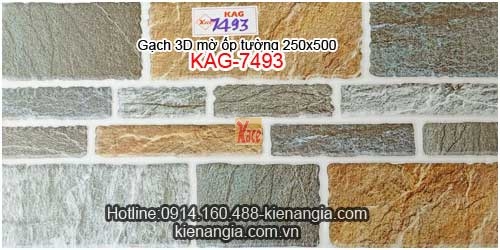 Gạch 3D mờ trang trí ốp tường 250x500 KAG-7493