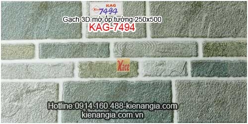 Gạch 3D mờ trang trí ốp tường 250x500 KAG-7494