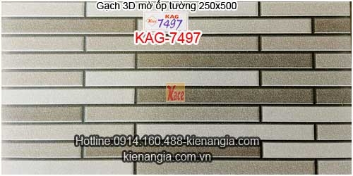 Gạch 3D mờ trang trí ốp tường 250x500 KAG-7497