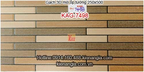 Gạch 3D mờ trang trí ốp tường 250x500 KAG-7498
