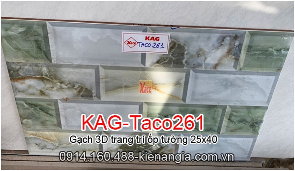 Gạch 3D trang trí ốp tường 25x40 KAG-Taco261
