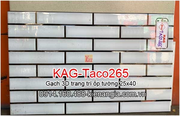 Gạch 3D trang trí ốp tường 25x40 KAG-Taco265