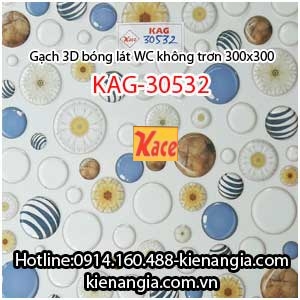 Gạch 3D không trơn lát WC 300x300 KAG-30532