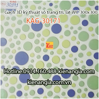 Gạch 3D chấm bi trang trí lát phòng tắm 30x30 KAG-30171