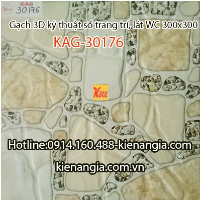 Gạch 3D vân đá trang trí lát phòng tắm 30x30 KAG-30176