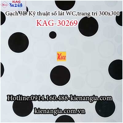 Gạch chấm bi lát WC IN 3d kỹ thuật số 30x30 KAG-30269