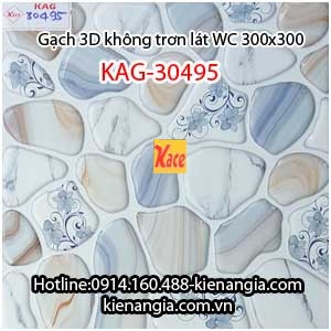 Gạch 3D không trơn lát WC 30X30 KAG-30495