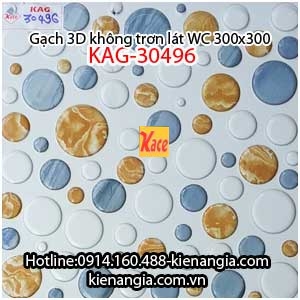 Gạch chấm bi 3D không trơn lát WC 30X30 KAG-30496