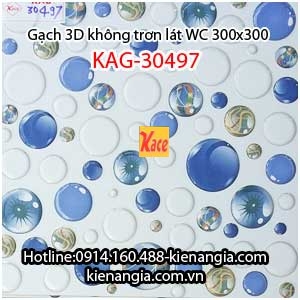 Gạch chấm bi 3D không trơn lát WC 30X30 KAG-30497