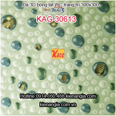 Đá 3D bóng 300x300 lát phòng tắm,trang trí KAG-30613