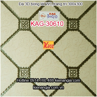 Đá 3D nhập khẩu 300x300 lát phòng tắm,trang trí KAG-30610