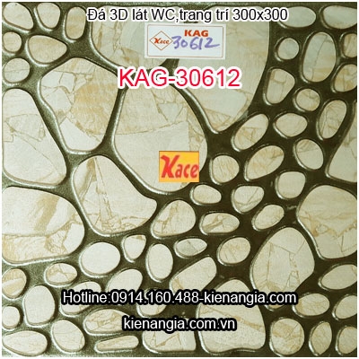 Đá 3D nhập khẩu 300x300 lát phòng tắm,trang trí KAG-30612