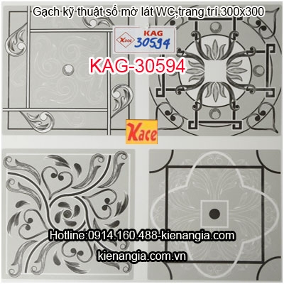 Gạch kỹ thuật số hoa văn lát nền WC 300X300 KAG-30594