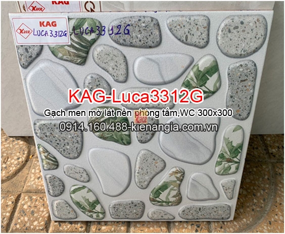 Gạch lát nền phòng tắm ,WC 30X30 3D KAG-Luca3312G