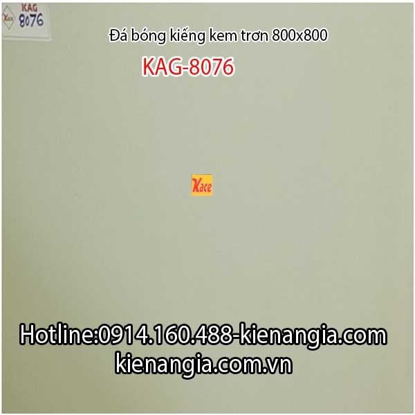Đá bóng kiếng màu kem trơn 800x800 KAG-8076