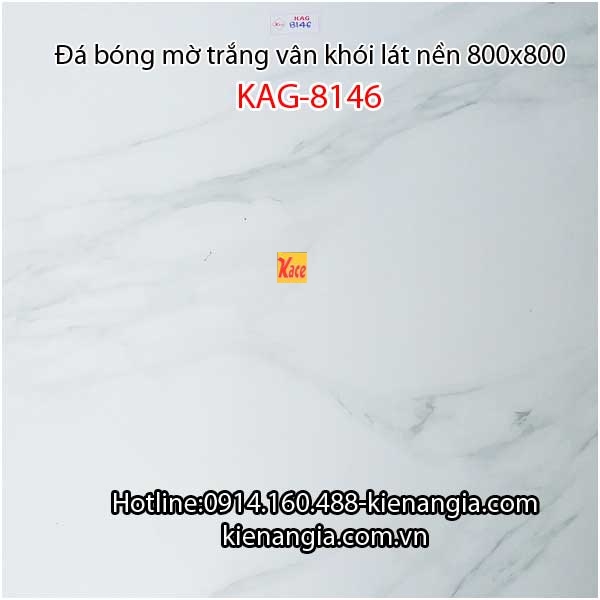 Đá bóng mờ trắng vân khói 80x80 KAG-8146