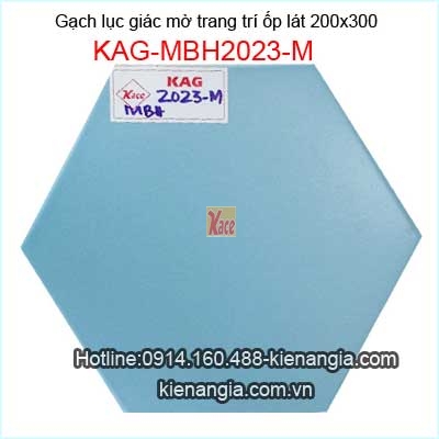 Gạch lục giác màu xanh biển nhạt trang trí KAG-MBH2023M
