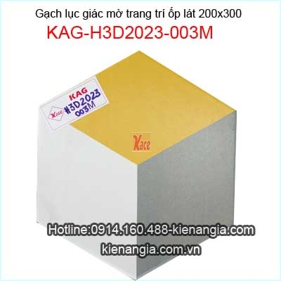 Gạch lục giác vàng,xám,trắng trang trí KAG-H3D2023-003M