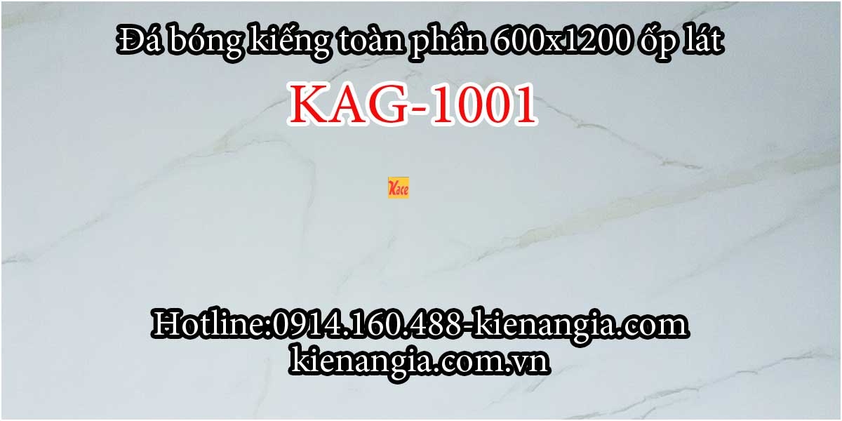 Đá bóng kiếng trắng vân khói 600x1200 KAG-1001