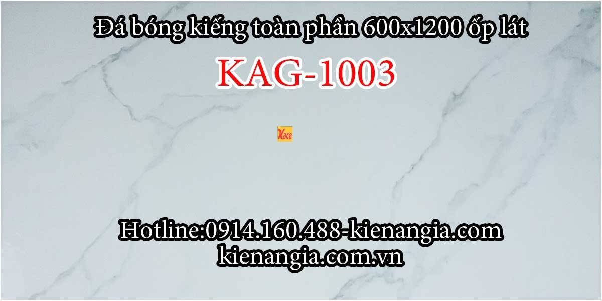 Đá bóng kiếng trắng vân khói 600x1200 KAG-1003