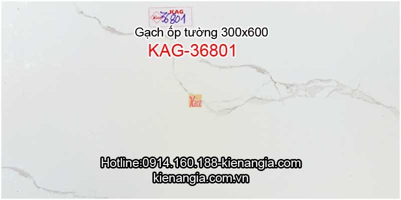 Gạch ốp tường trắng vân khói 30x60 KAG-36801