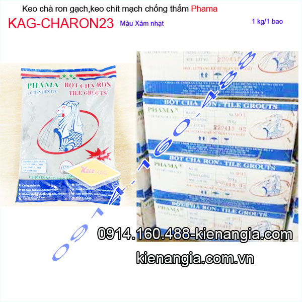 Keo chà ron gạch màu Xám nhạt Phama KAG-CHARON23