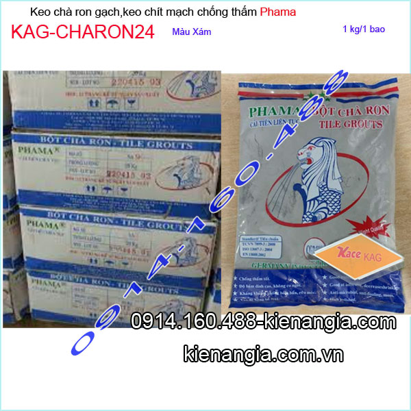 Keo chà ron gạch màu Xám Phama KAG-CHARON24