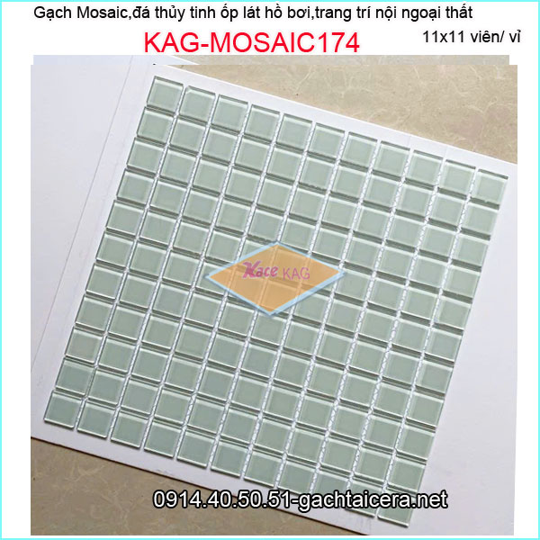 Gạch mosaic hồ bơi,đá thủy tinh trang trí đa màu KAG-MOSAIC174